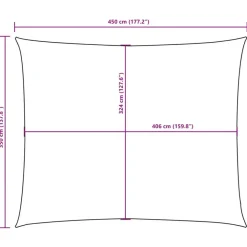 vidaXL - Zonnezeil - Antraciet - 3.5 x 4.5 m