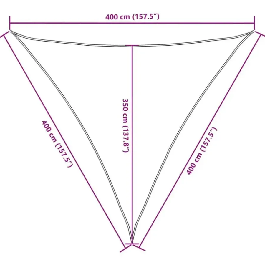 vidaXL - Zonnezeil - Antraciet - 4 x 4 x 4 m