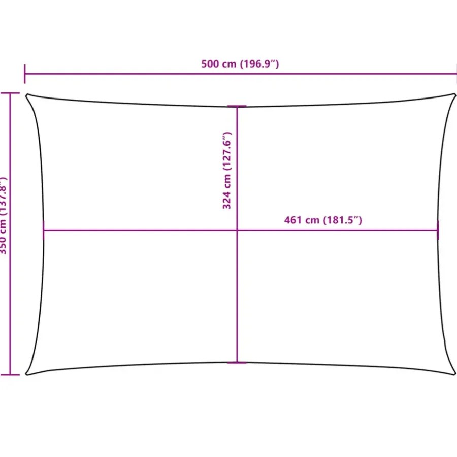 Schaduwdoeken-vidaXL - Zonnezeil - Antraciet - 3.5 x 5 m