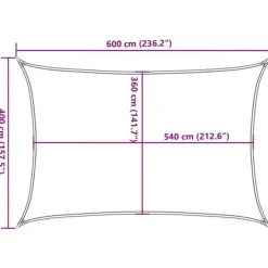 vidaXL - Zonnezeil - Beige - 4 x 6 m