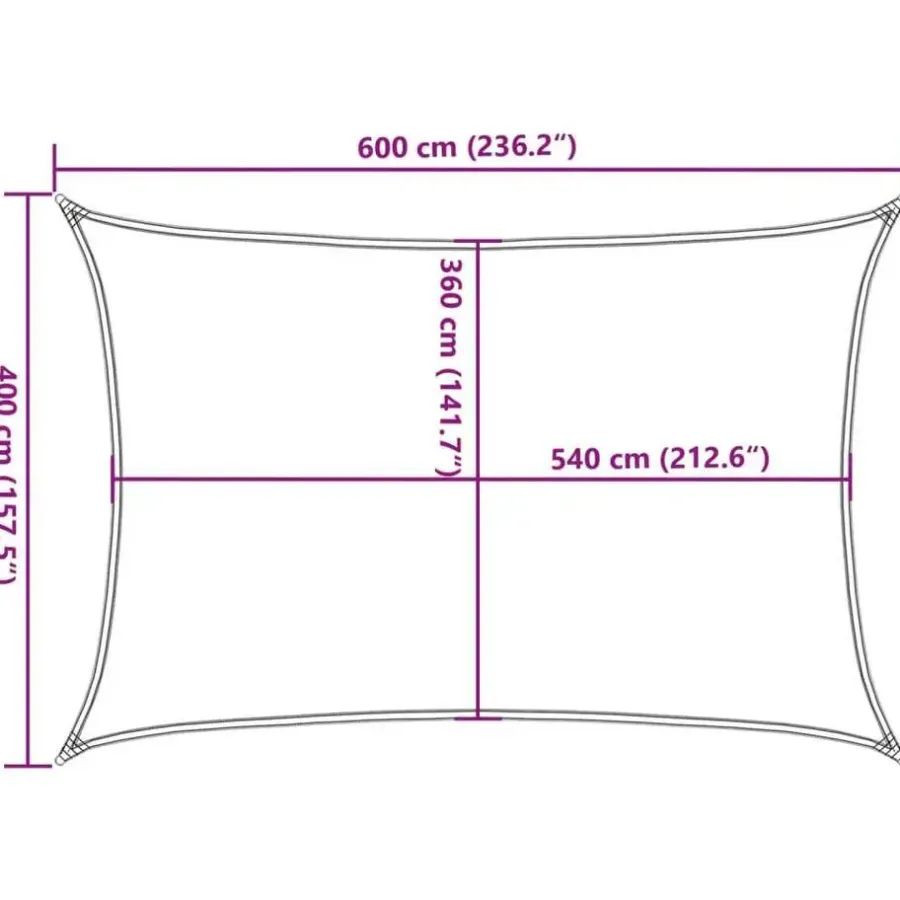 vidaXL - Zonnezeil - Beige - 4 x 6 m