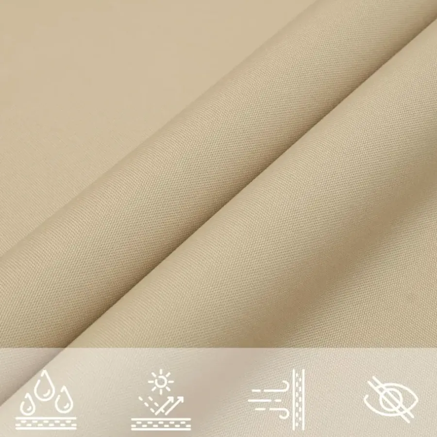 Schaduwdoeken-vidaXL - Zonnezeil - Beige - 3.6 x 3.6 m