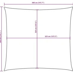 Schaduwdoeken-vidaXL - Zonnezeil - Beige - 3.6 x 3.6 m