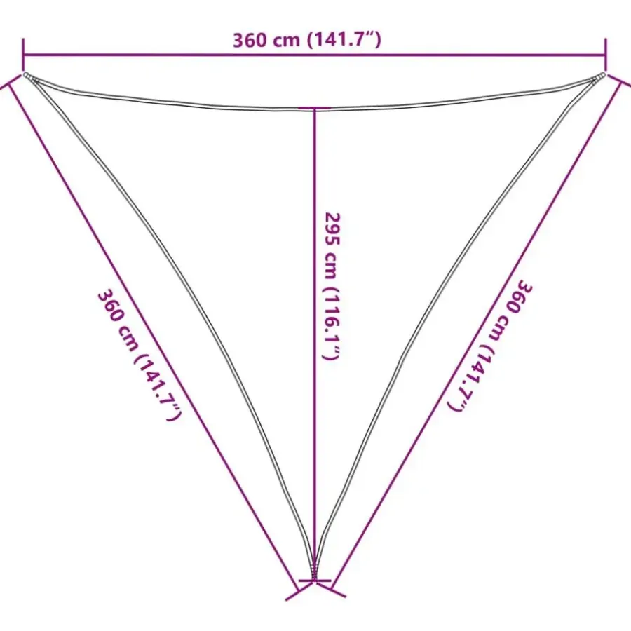Schaduwdoeken-vidaXL - Zonnezeil - Beige - 3.6 x 3.6 x 3.6 m