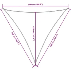 vidaXL - Zonnezeil - Bruin - 5 x 5 x 5 m