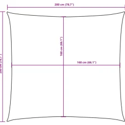 Schaduwdoeken-vidaXL - Zonnezeil - Bruin - 2 x 2 m