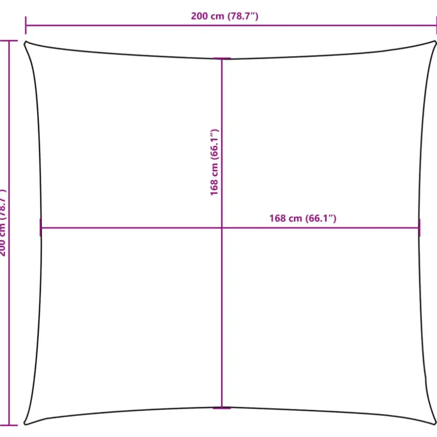 Schaduwdoeken-vidaXL - Zonnezeil - Bruin - 2 x 2 m