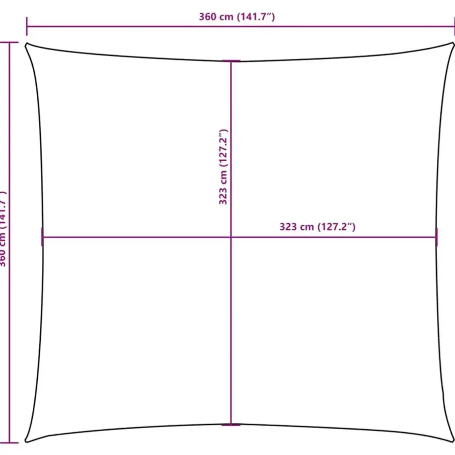 Schaduwdoeken-vidaXL - Zonnezeil - Crème - 3.6 x 3.6 m