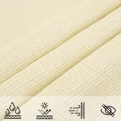 Schaduwdoeken-vidaXL - Zonnezeil - Crème - 3.6 x 3.6 m