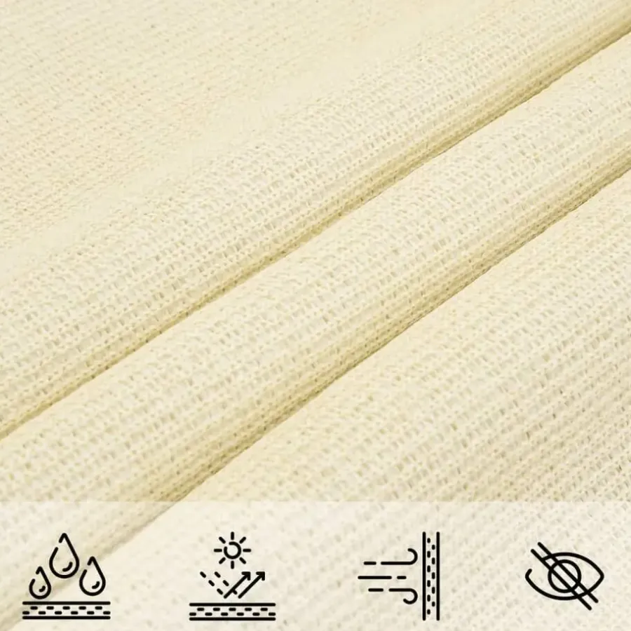 Schaduwdoeken-vidaXL - Zonnezeil - Crème - 3.6 x 3.6 m