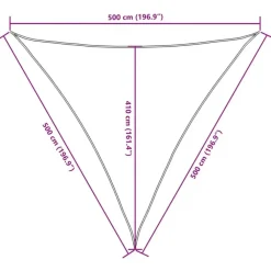 vidaXL - Zonnezeil - Crème - 5 x 5 x 5 m