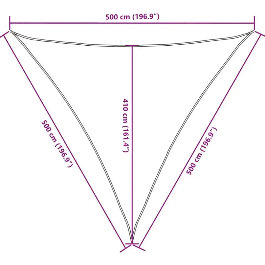 vidaXL - Zonnezeil - Crème - 5 x 5 x 5 m