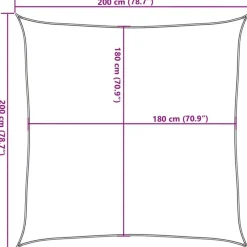 vidaXL - Zonnezeil - Crème - 2 x 2 m