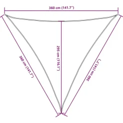 vidaXL - Zonnezeil - Crème - 3.6 x 3.6 x 3.6 m