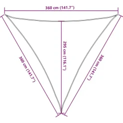 vidaXL - Zonnezeil - Wit - 3.6 x 3.6 x 3.6 m
