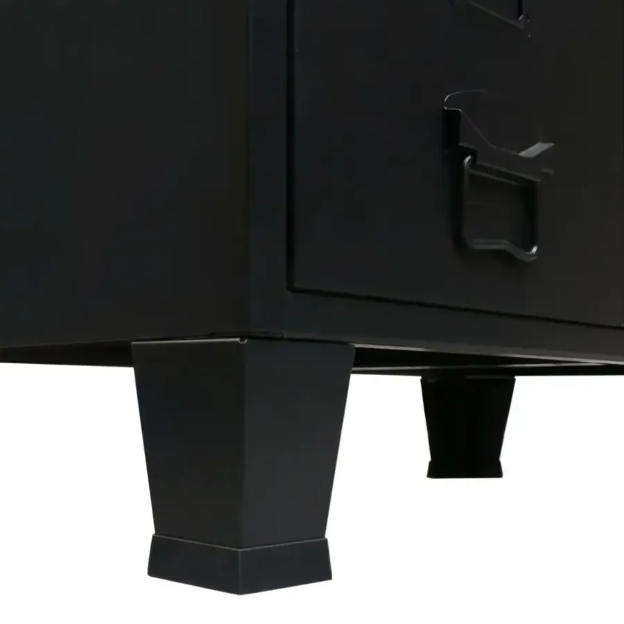 Wandkasten-vidaXL - Zwart - Metaal