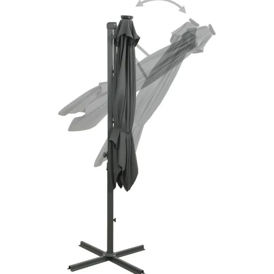 vidaXL - Zweefparasol - Antraciet - 250 cm