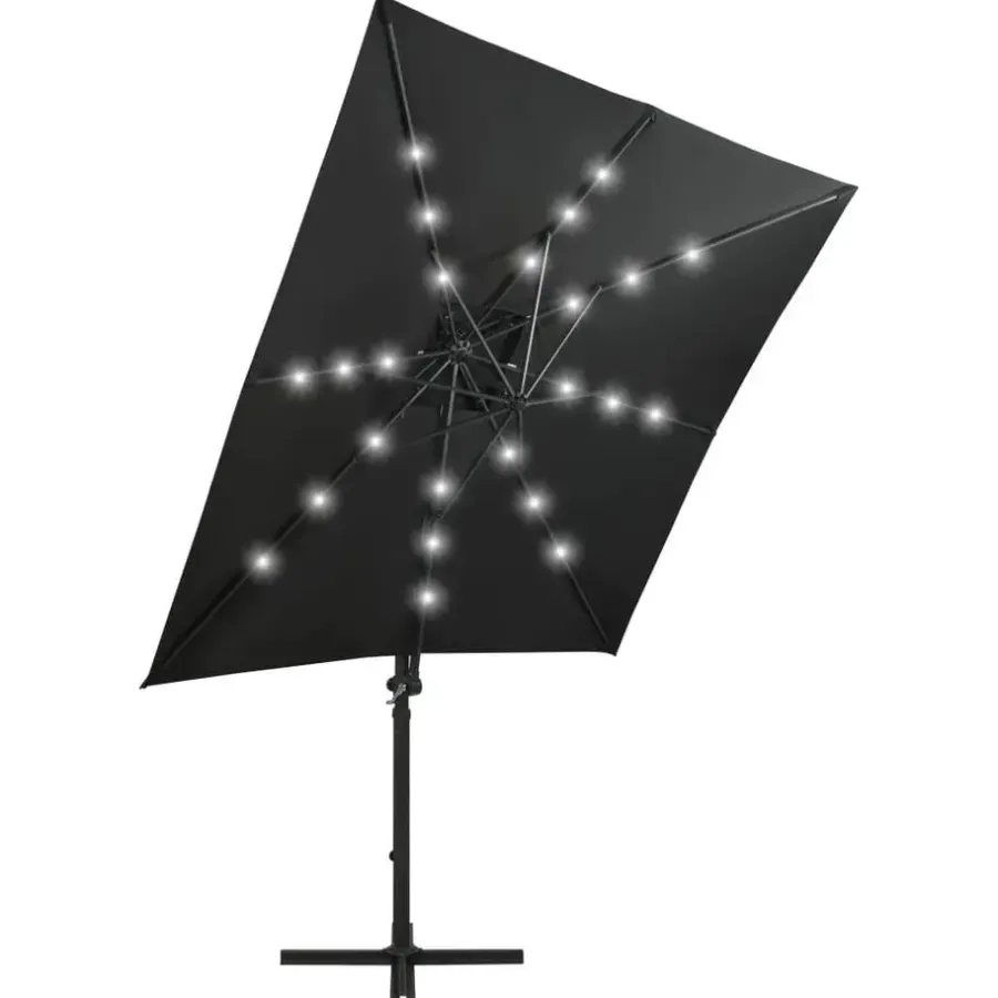 vidaXL - Zweefparasol - Zwart - 250 cm