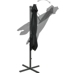 vidaXL - Zweefparasol - Zwart - 250 cm