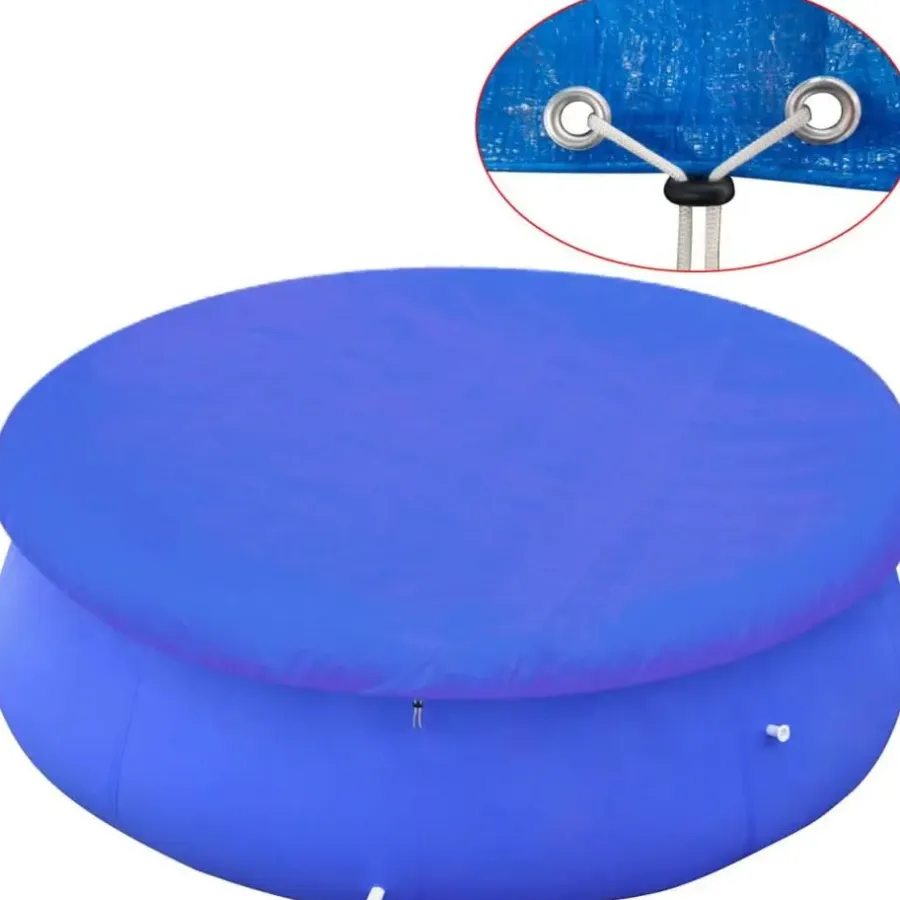 vidaXL - Zwembadhoes - Blauw - Kunststof - Ø 335 cm