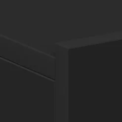 Nachtkastjes|Nachtkastjes-vidaXL - Zwevend Nachtkastje - Zwart - Bewerkt hout - 2 stuks