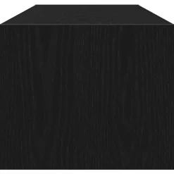 vidaXL - Zwevend TV-meubel met 2 lades - Zwart eiken - 100x31x25.5 cm