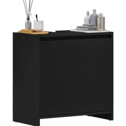 Wastafelkasten-vidaXL Badkamerkast 60x33x61 cm spaanplaat zwart