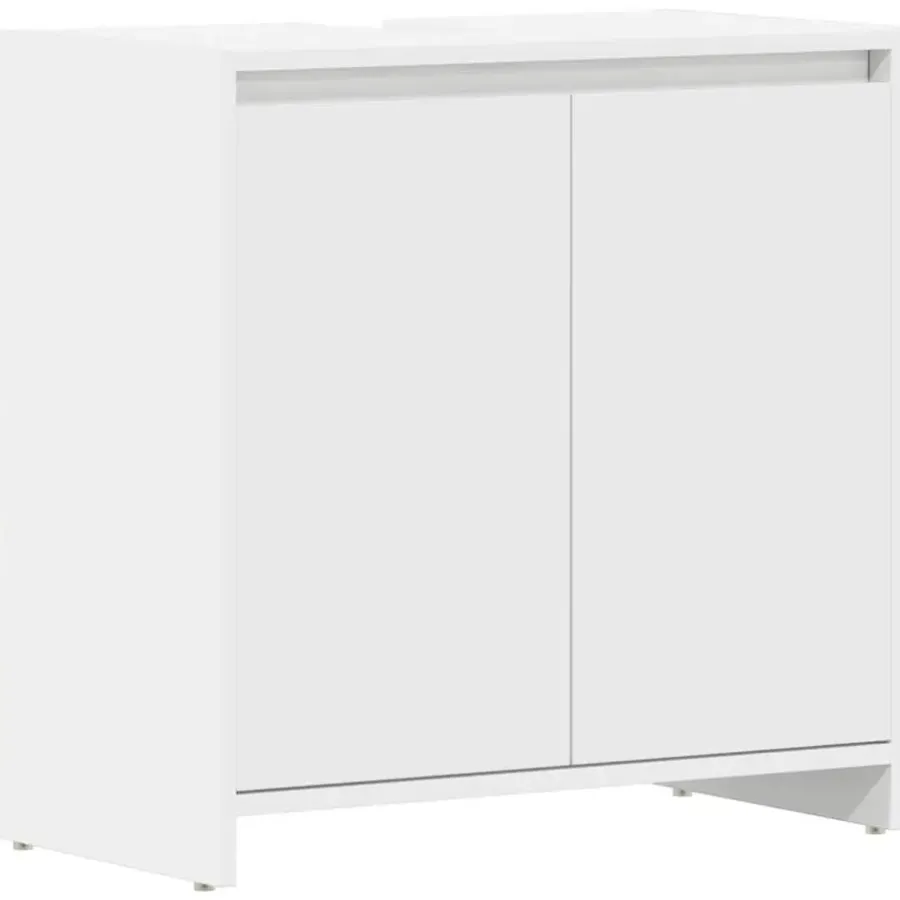 Wastafelkasten-vidaXL Badkamerkast 60x33x61 cm spaanplaat wit