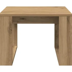 Bijzettafels-vidaXL Bijzettafel - Salontafel - U-porten - Artisanaal eiken - 50x50x35 cm