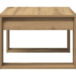 Bijzettafels-vidaXL Bijzettafel - Salontafel - U-porten - Artisanaal eiken - 50x50x35 cm
