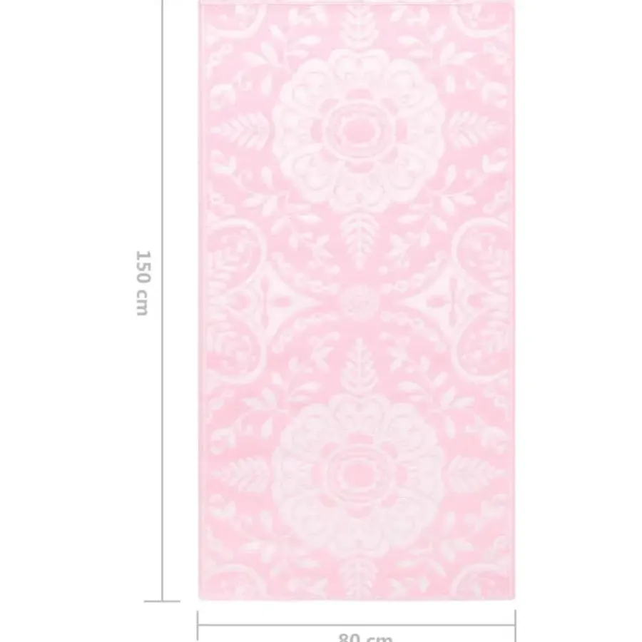 vidaXL Buitenkleed 80x150 cm PP roze
