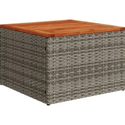 vidaXL 8-delige Loungeset kussens - hout armsteun & salontafel - Grijs