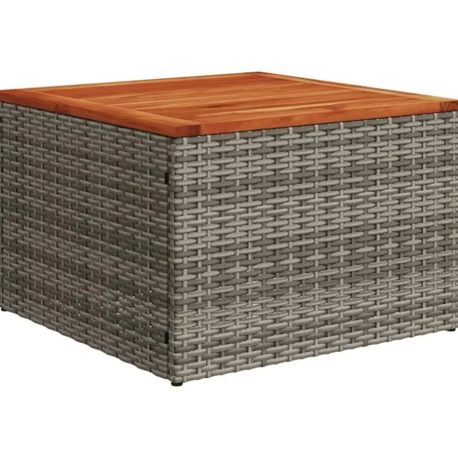 vidaXL 8-delige Loungeset kussens - hout armsteun & salontafel - Grijs