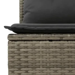 vidaXL 8-delige Loungeset kussens - hout armsteun & salontafel - Grijs