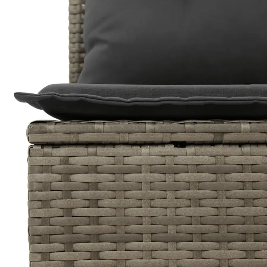 vidaXL 8-delige Loungeset kussens - hout armsteun & salontafel - Grijs