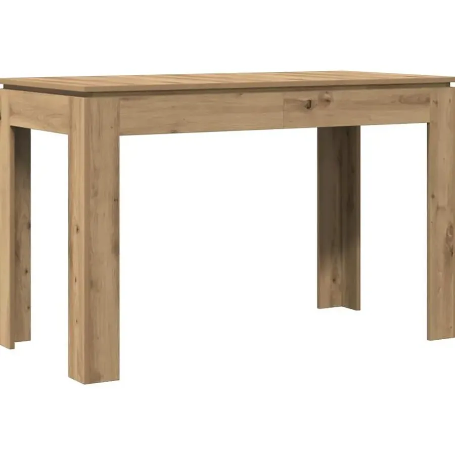 Rechthoekige Eettafels-vidaXL Eettafel - Rechthoekige tafel - Artisanaal eiken - Hout - 120x60x76 cm