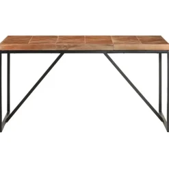 vidaXL Eettafel - Rechthoekige tafel - Massief acaciahout&mangohout - 140x70 cm