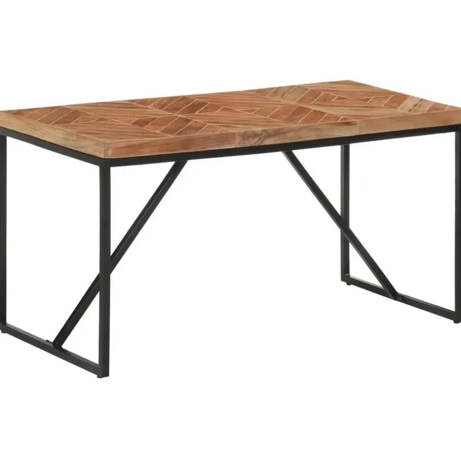 vidaXL Eettafel - Rechthoekige tafel - Massief acaciahout&mangohout - 140x70 cm