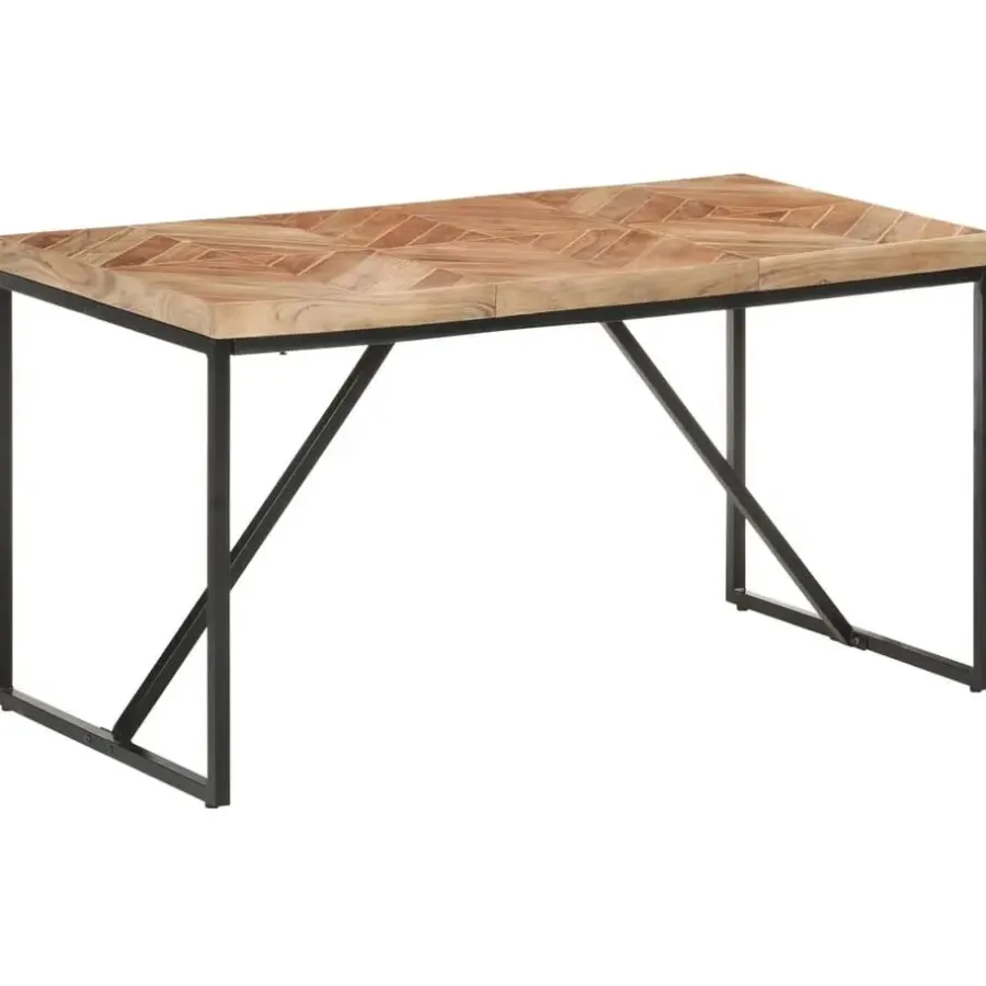 vidaXL Eettafel - Rechthoekige tafel - Massief acaciahout&mangohout - 140x70 cm