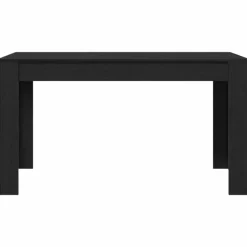 vidaXL Eettafel - Rechthoekige tafel - Zwart eiken - Hout - 140x74.5x76 cm