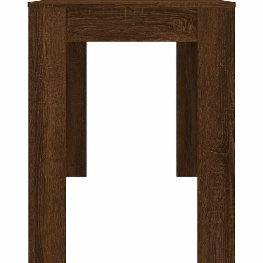 Rechthoekige Eettafels-vidaXL Eettafel - Rechthoekige tafel - Bruin eiken - Bewerkt hout - 120x60x76 cm