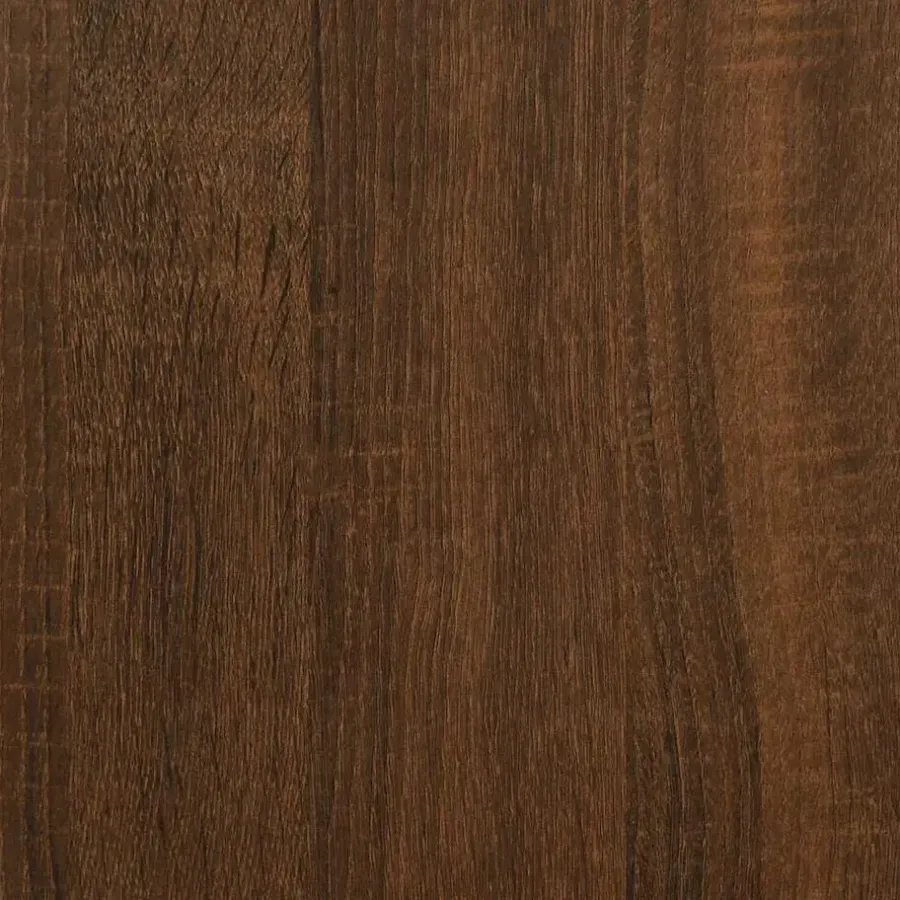 Rechthoekige Eettafels-vidaXL Eettafel - Rechthoekige tafel - Bruin eiken - Bewerkt hout - 120x60x76 cm