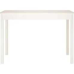 vidaXL Eettafel - Rechthoekige tafel - Wit - Massief grenenhout - 110x55 cm