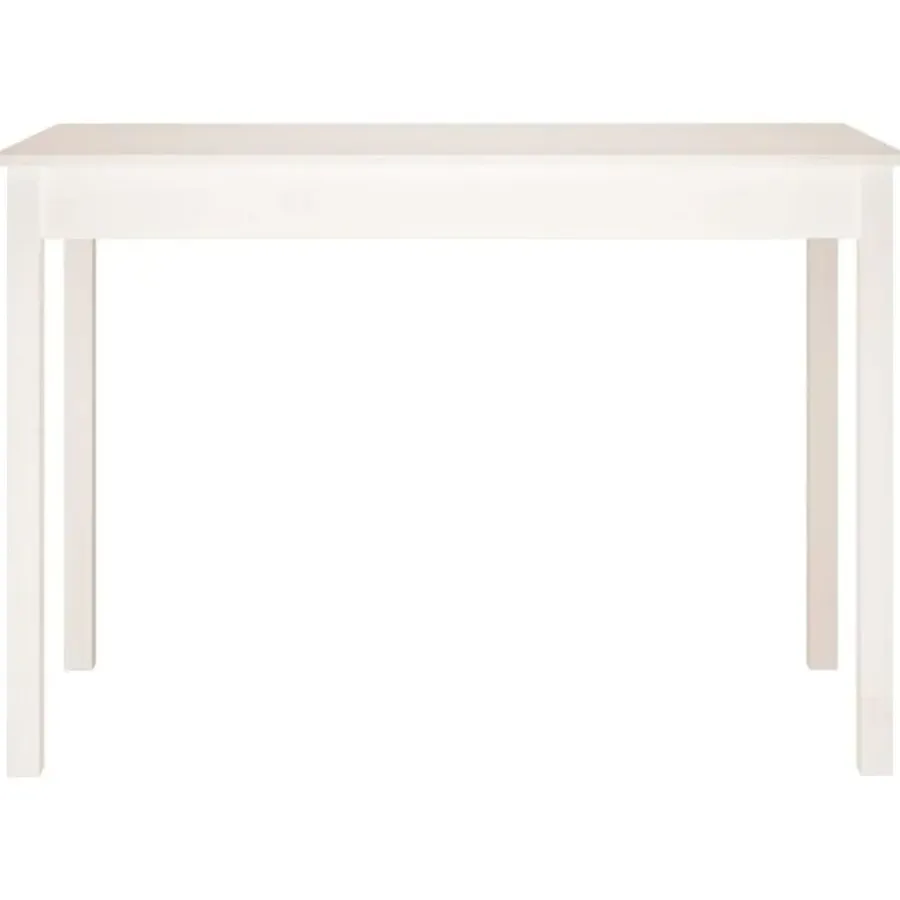 vidaXL Eettafel - Rechthoekige tafel - Wit - Massief grenenhout - 110x55 cm