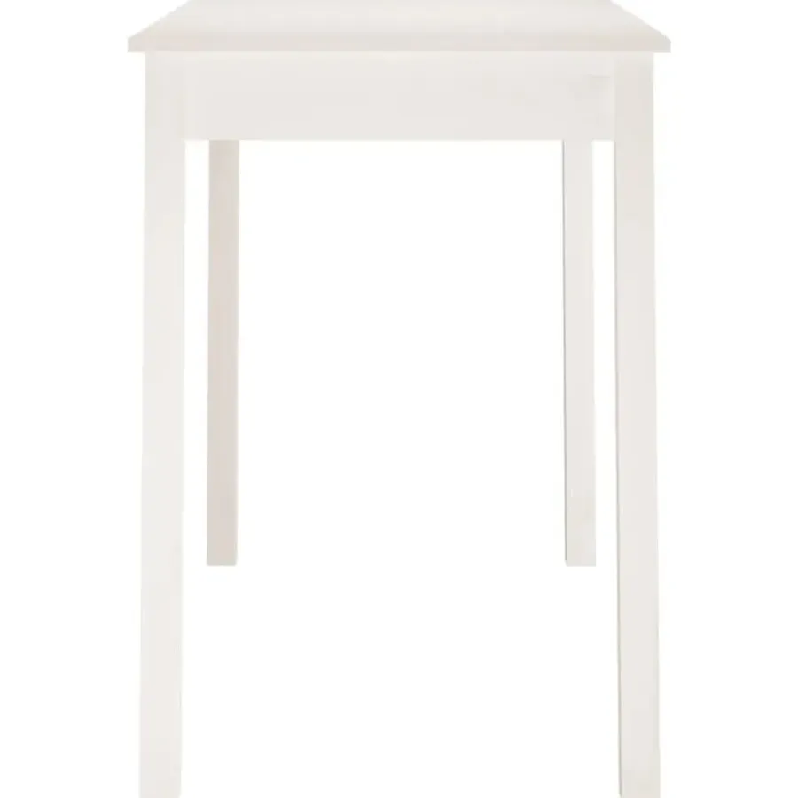 vidaXL Eettafel - Rechthoekige tafel - Wit - Massief grenenhout - 110x55 cm