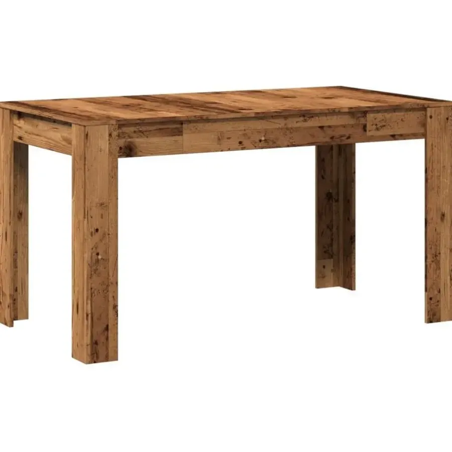 Rechthoekige Eettafels-vidaXL Eettafel - Rechthoekige tafel - Oud hout - Bewerkt hout - 140x74.5x76 cm