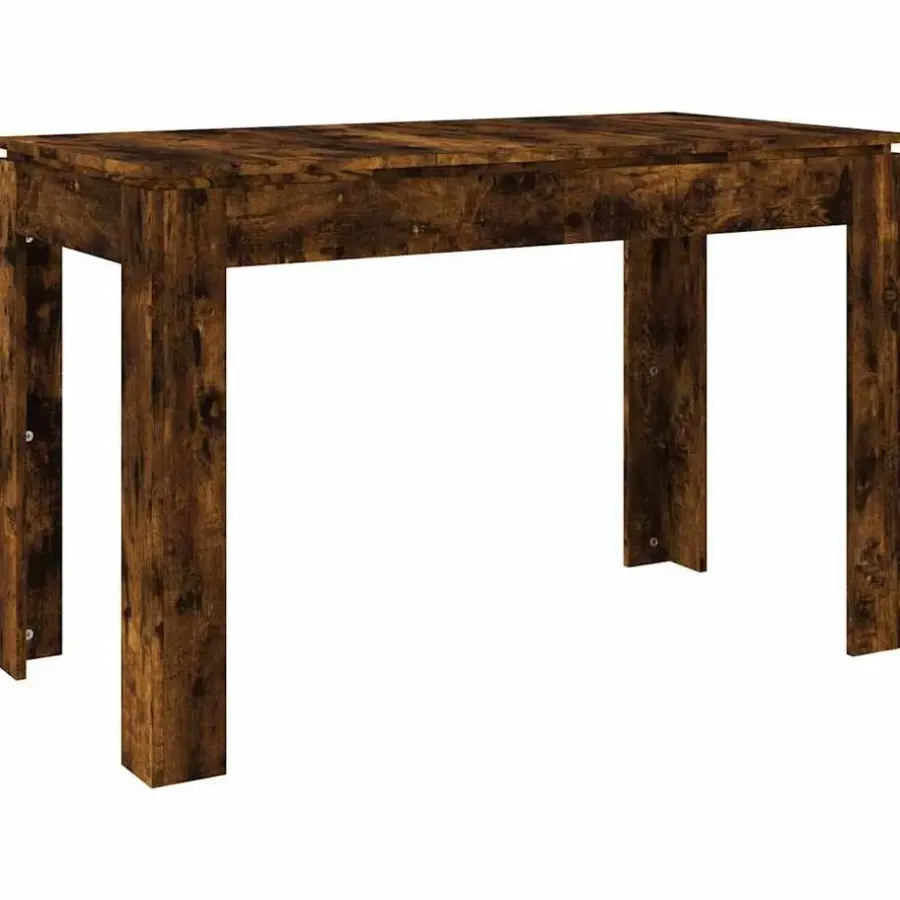 Rechthoekige Eettafels-vidaXL Eettafel - Rechthoekige tafel - Gerookt eiken - Bewerkt hout - 120x60 cm