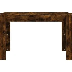 Rechthoekige Eettafels-vidaXL Eettafel - Rechthoekige tafel - Gerookt eiken - Bewerkt hout - 120x60 cm