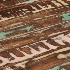 vidaXL Eettafel - Ronde tafel - Massief gerecycled hout en staal - Ø110 cm