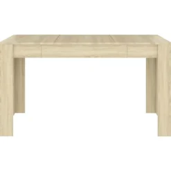 vidaXL Eettafel Rechthoekig – Sonoma Eiken – 140 x 74.5 x 76 cm – Bewerkt Hout